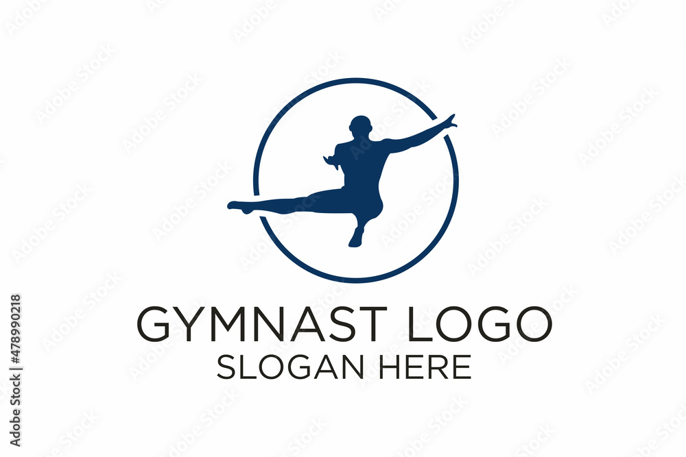 Gymnast logo. premium vector Gymnast logo. premium vector
