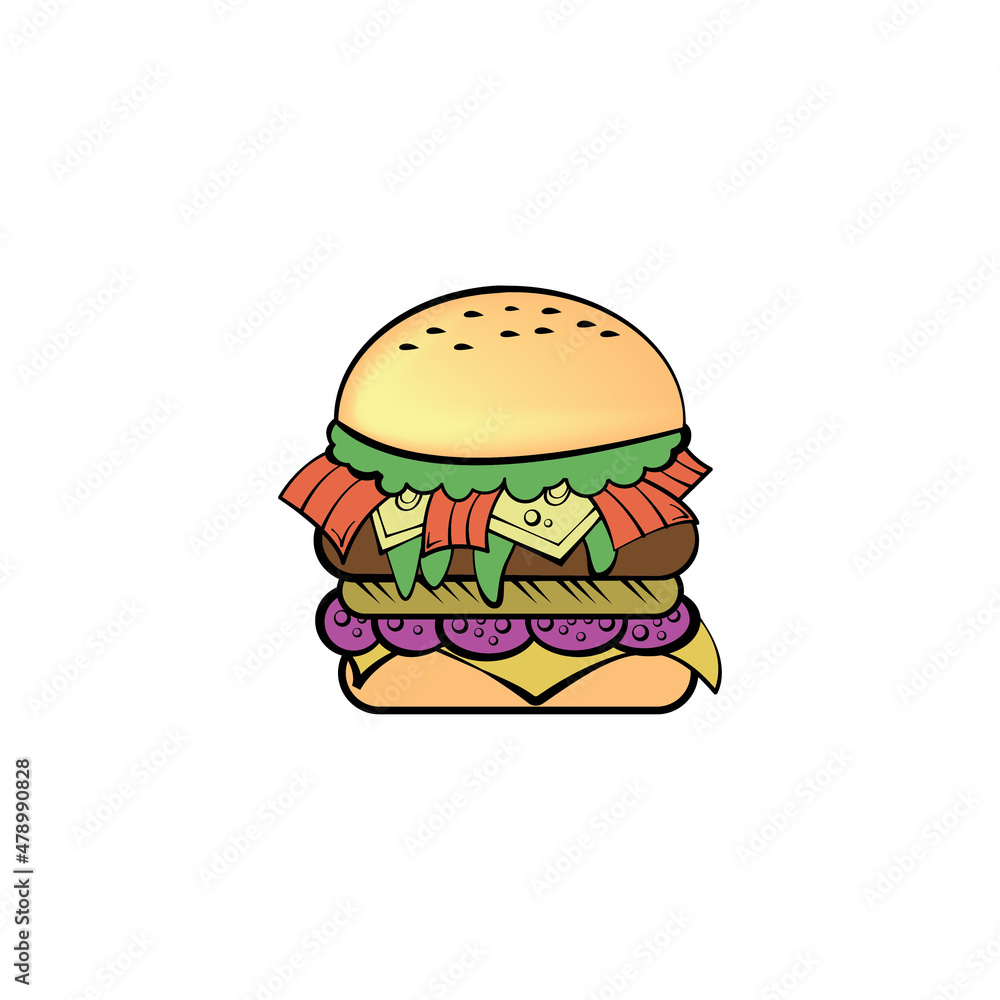 burger icon illustration design vector burger icon illustration design vector