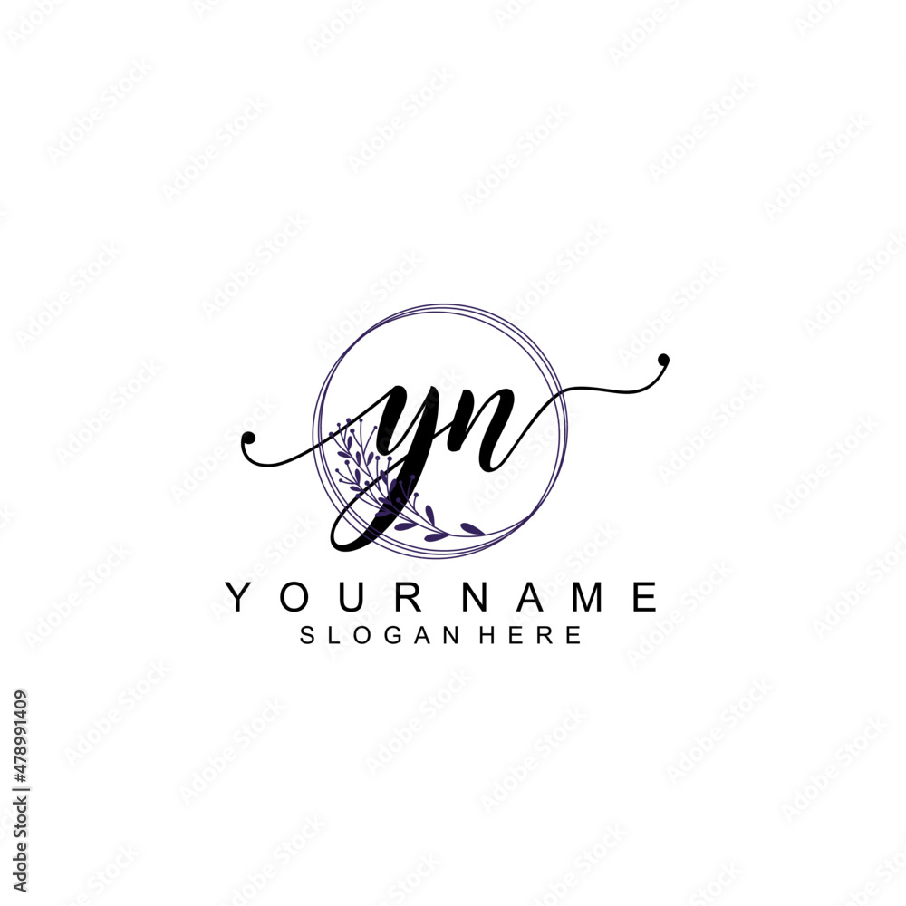 YN initial Luxury logo design collection - obrazy, fototapety, plakaty 