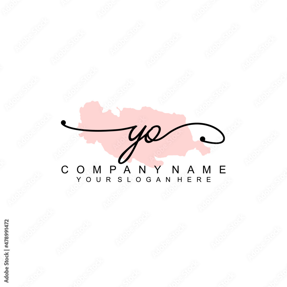 YO initial Signature logo template vector YO initial Signature logo template vector