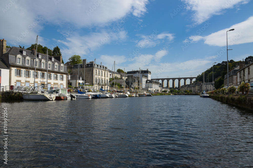 view on the harbor of Morlaix