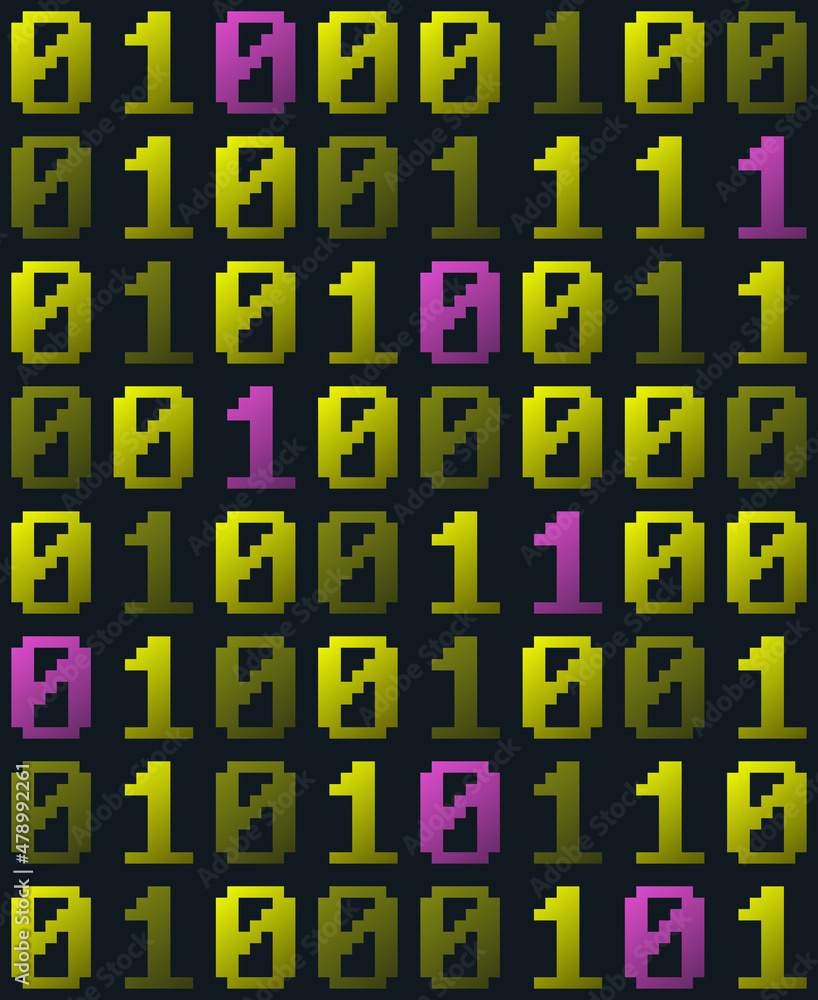 Binary computer code seamless pattern background. Dos style. Binary computer code seamless pattern background. Dos style.