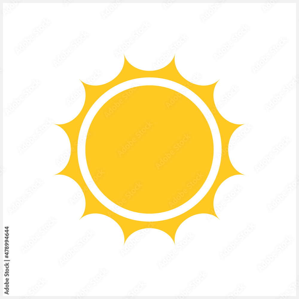 Sun icon isolated. Stencil clip art. Vector stock illustration. EPS 10 Sun icon isolated. Stencil clip art. Vector stock illustration. EPS 10