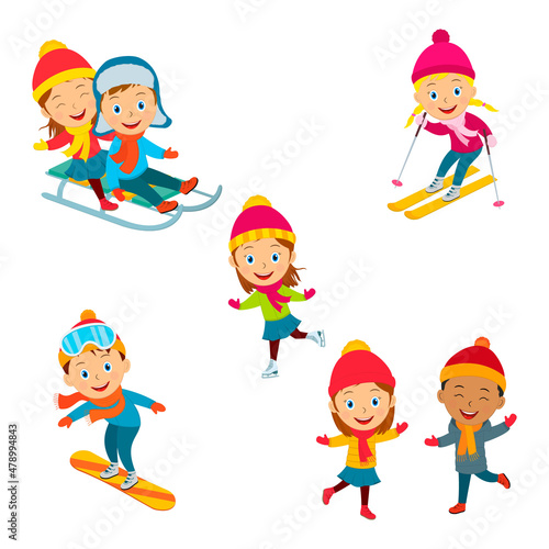 kids winter activity collection