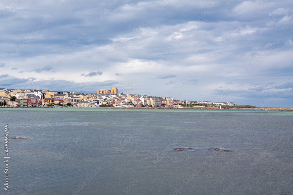 View of Foz after the Masma estuary, Foz, Lugo, Galicia, Spain.