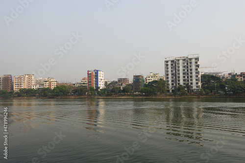 financial and residential buildings in dhaka city in bangladesh 