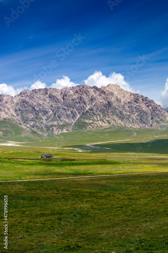 Mountain landscape at Gran Sasso Natural Park, in Abruzzo, Italy