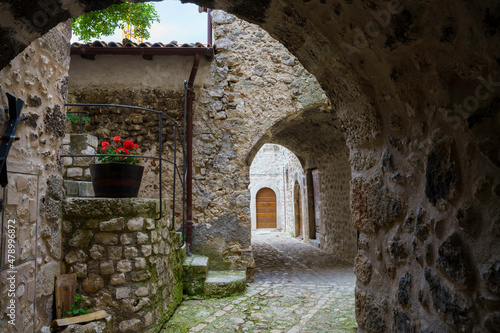 Santo Stefano di Sessanio, medieval village in the Gran Sasso Natural Park, Abruzzi photo