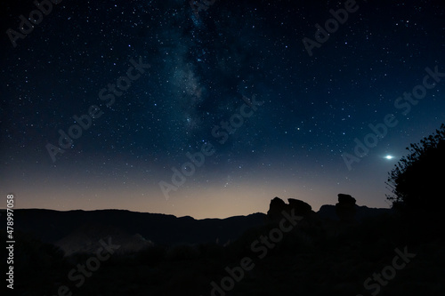 Tenerife clear night sky milkyway stars 