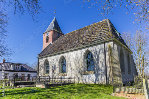 Historc church in Zuurdijk village in Groningen, Netherlands