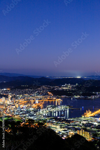 弓張岳展望台から見た夜景 長崎県佐世保市 Night view seen from Yumiharidake Observatory. Nagasaki-ken Sasebo city