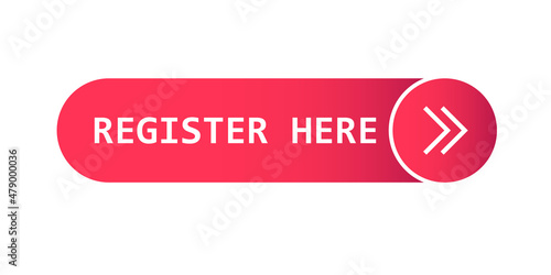Register now icon in flat style. Registration vector illustration on isolated background. Member notification sign business concept.