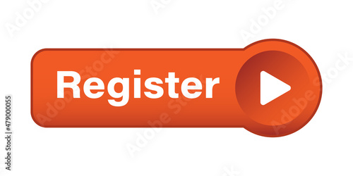 Register now icon in flat style. Registration vector illustration on isolated background. Member notification sign business concept.