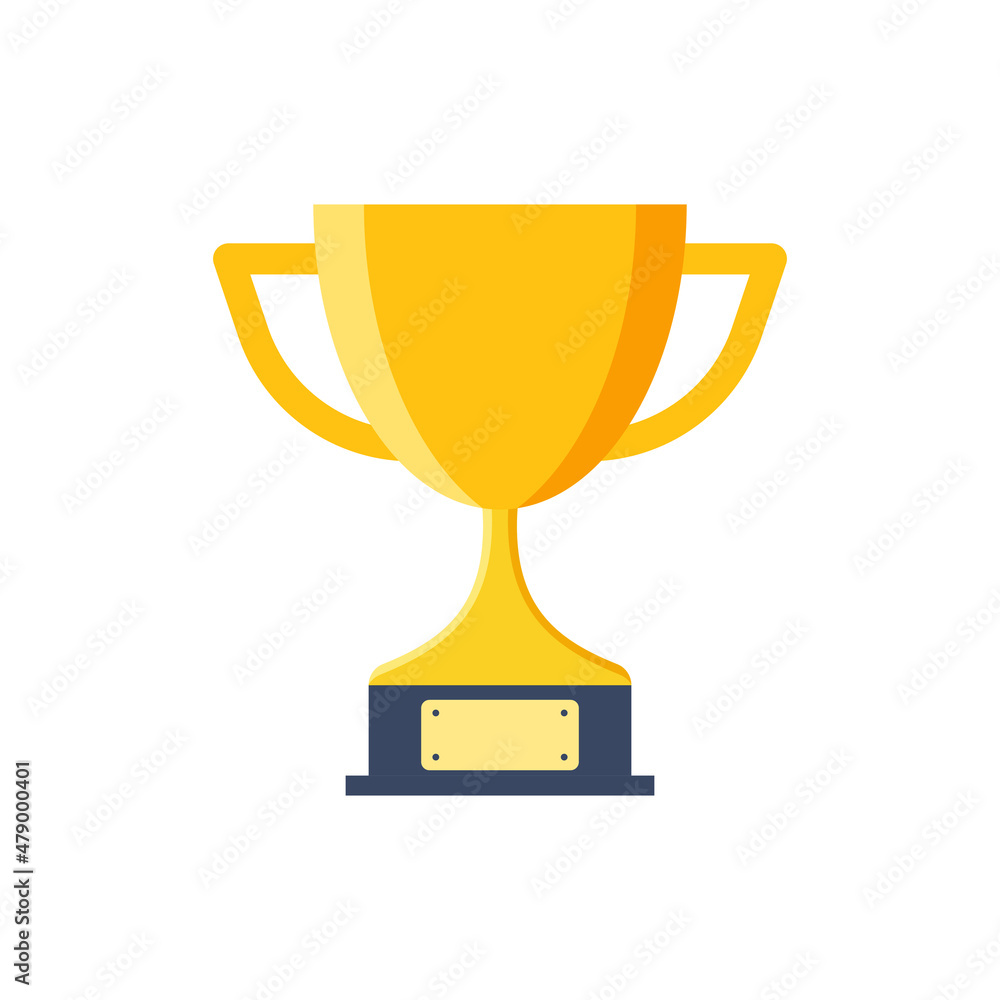 Trophy cup icon in flat style. Goblet prize vector illustration on isolated background. Award sign business concept. Trophy cup icon in flat style. Goblet prize vector illustration on isolated background. Award sign business concept.