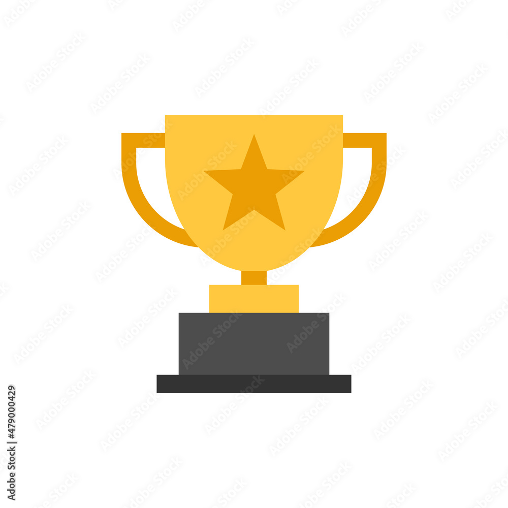 Trophy cup icon in flat style. Goblet prize vector illustration on isolated background. Award sign business concept. Trophy cup icon in flat style. Goblet prize vector illustration on isolated background. Award sign business concept.