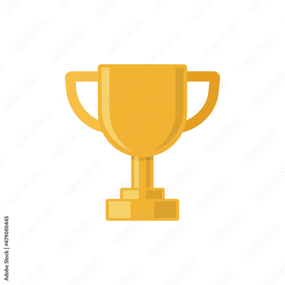 Trophy cup icon in flat style. Goblet prize vector illustration on isolated background. Award sign business concept. Trophy cup icon in flat style. Goblet prize vector illustration on isolated background. Award sign business concept.