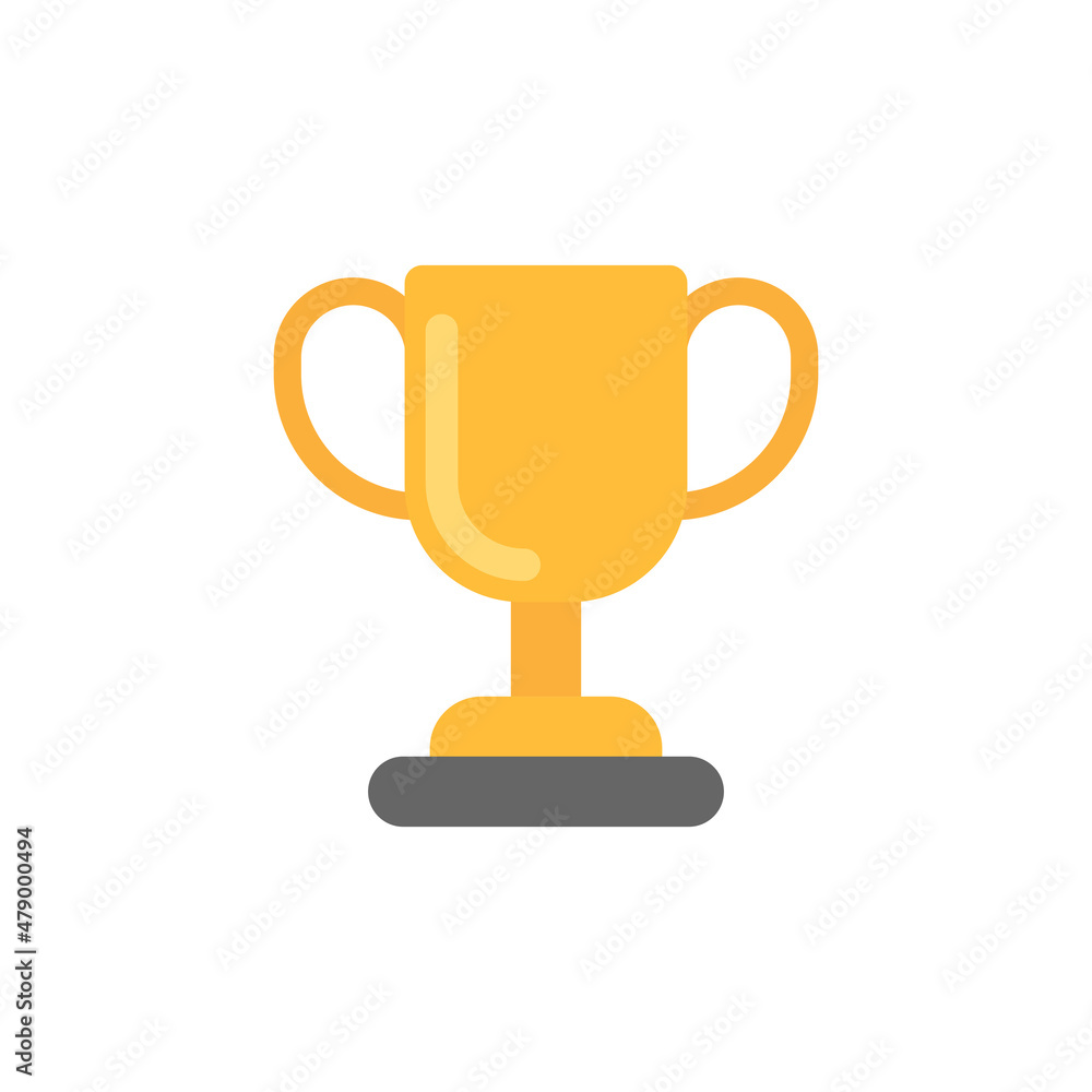 Trophy cup icon in flat style. Goblet prize vector illustration on isolated background. Award sign business concept. Trophy cup icon in flat style. Goblet prize vector illustration on isolated background. Award sign business concept.