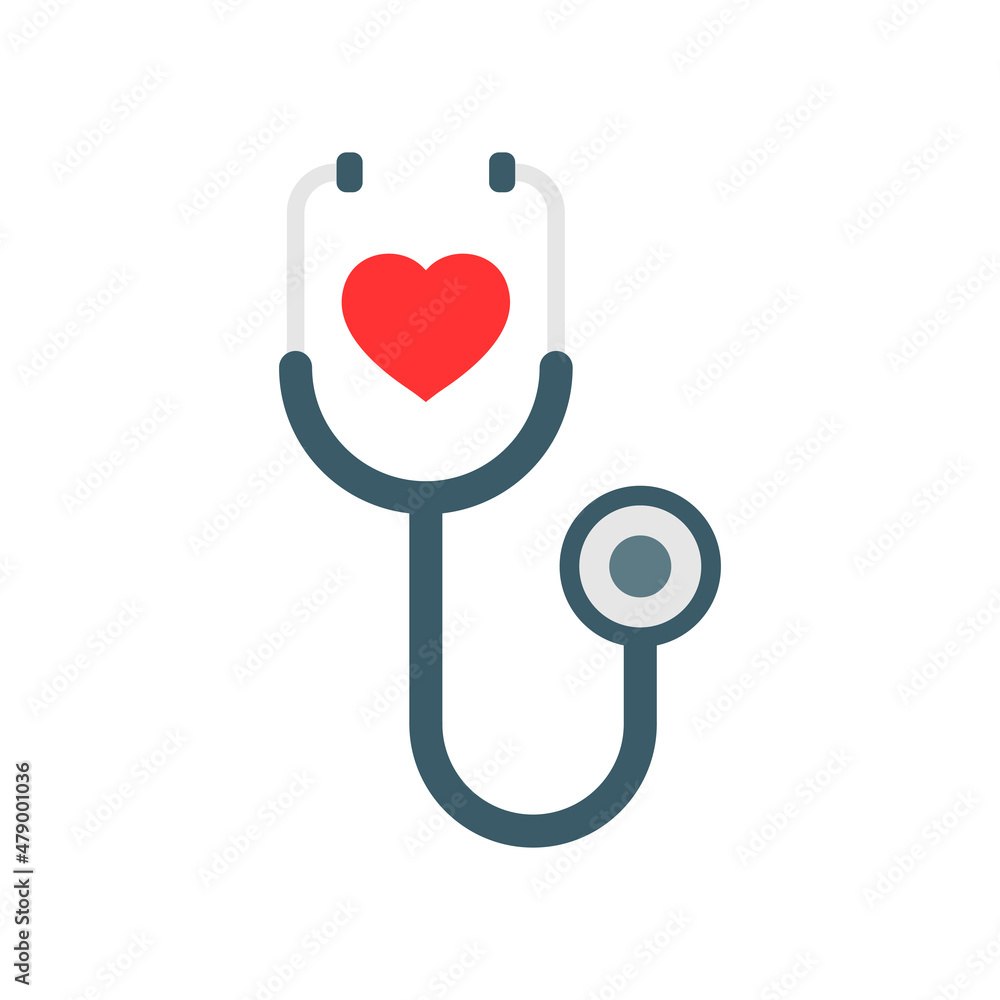 Stethoscope icon in flat style. Heart diagnostic vector illustration on isolated background. Medicine sign business concept. Stethoscope icon in flat style. Heart diagnostic vector illustration on isolated background. Medicine sign business concept.