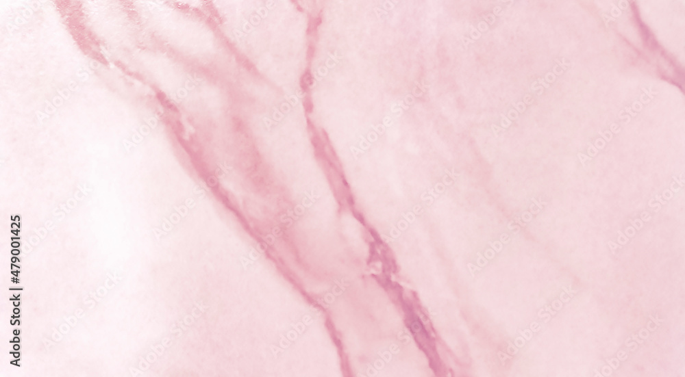 Fototapeta premium Pink marble defocused background. Horizontal photography.