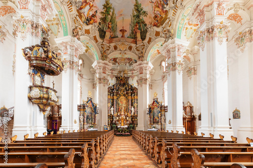 Pilgrimage Church of Steinhausen, Upper Swabian Baroque Route, Upper Swabia, Baden-Wurttemberg