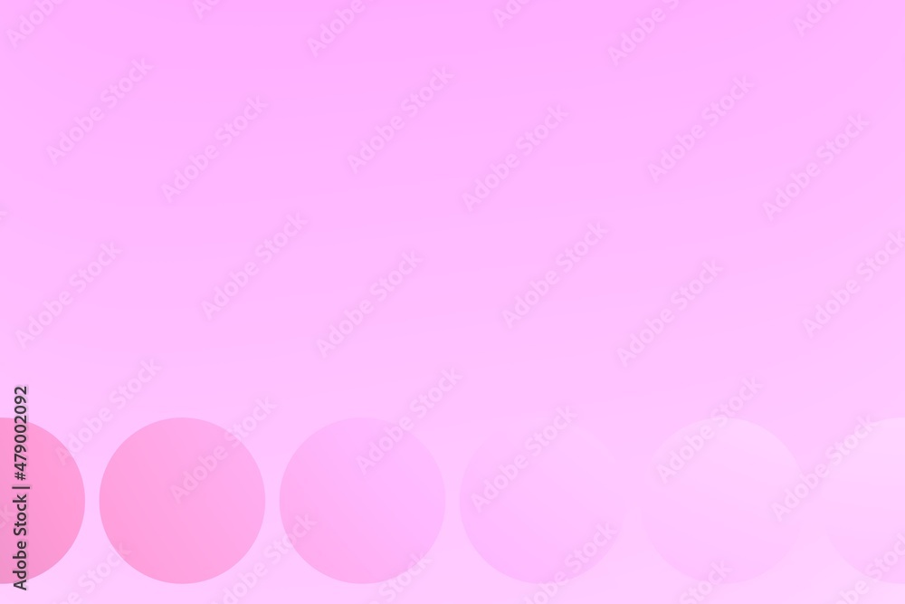 Gently pink background for design. Abstract pink pastel background with circles banner. 3d illustration pink design.