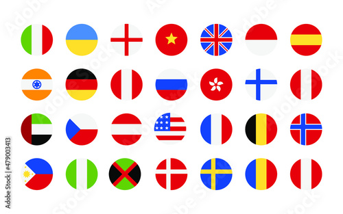 country flag icon in the world