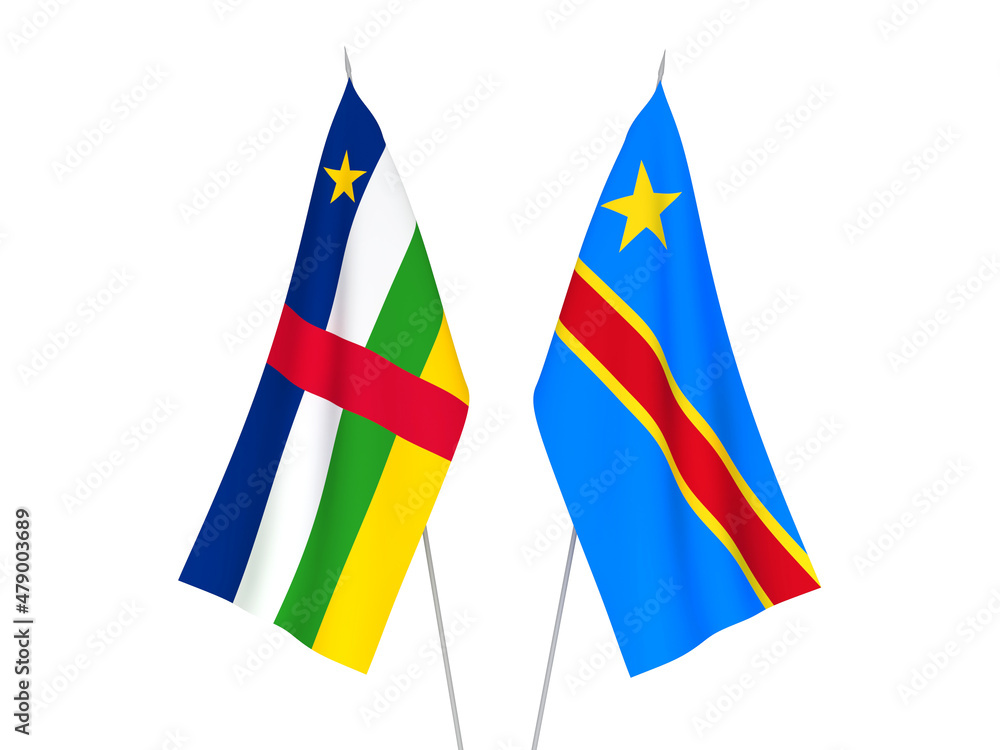 Democratic Republic of the Congo and Central African Republic flags