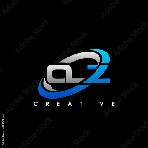 OLZ Letter Initial Logo Design Template Vector Illustration photo