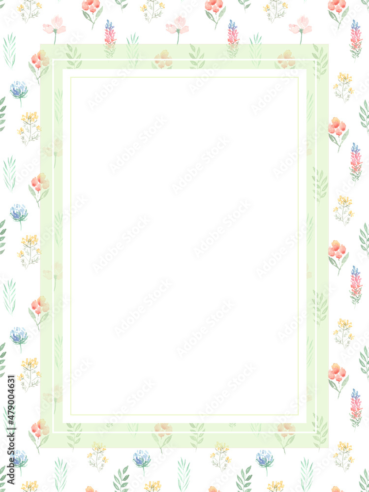 base for a card with small flowers