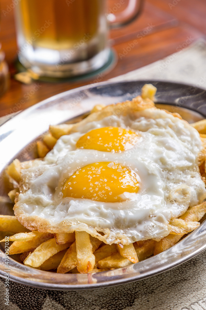 fried egg fries ready to eat