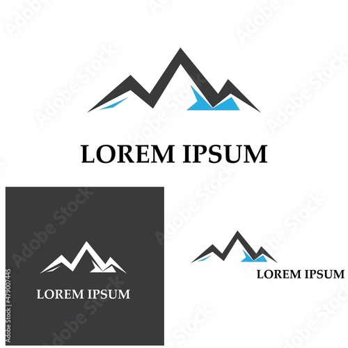 Mountain icon Logo Template Vector illustration design