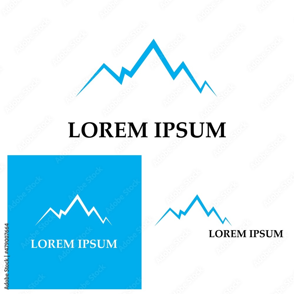 Mountain icon Logo Template Vector illustration design Mountain icon Logo Template Vector illustration design