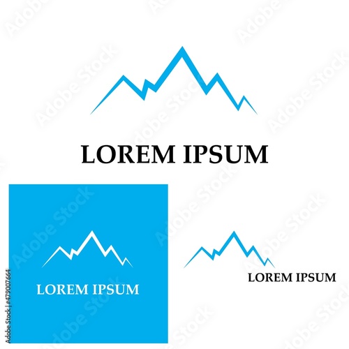 Mountain icon Logo Template Vector illustration design