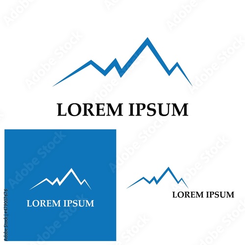 Mountain icon Logo Template Vector illustration design