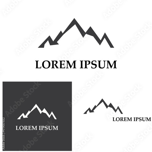 Mountain icon Logo Template Vector illustration design