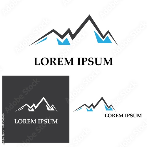 Mountain icon Logo Template Vector illustration design