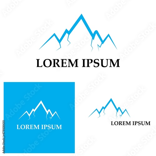 Mountain icon Logo Template Vector illustration design