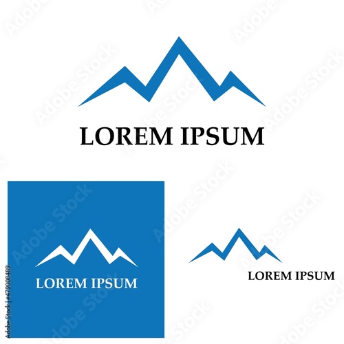 Mountain icon Logo Template Vector illustration design