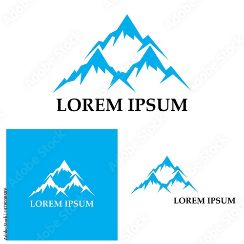 Mountain icon Logo Template Vector illustration design