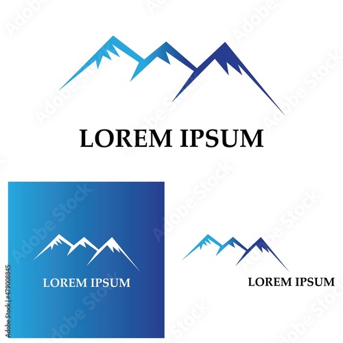 Mountain icon Logo Template Vector illustration design