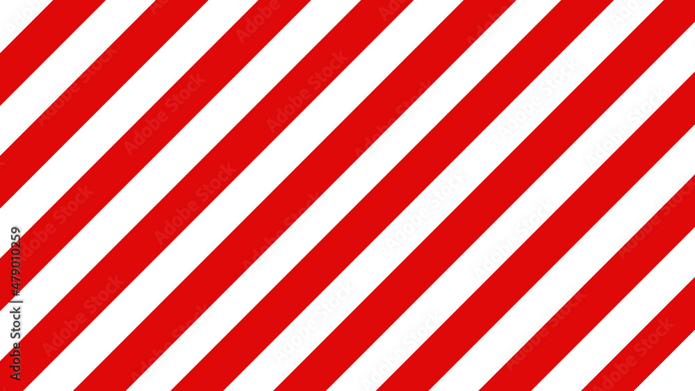 Fototapeta premium Red and White stripe pattern background for hazard restrict area sign.