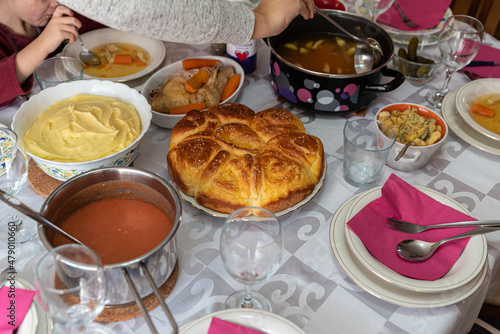 Orthodox custom for Christmas, homemade bread called 