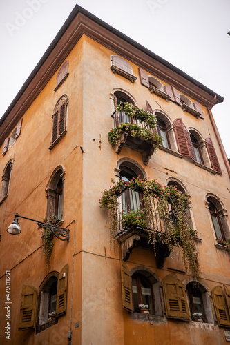 Fototapeta Naklejka Na Ścianę i Meble -  Colorful houses of beautiful Belluno town in Veneto province, northern Italy
