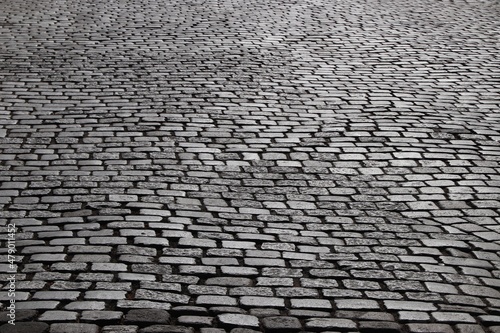 Cobblestone street, Nuremberg stone paved street