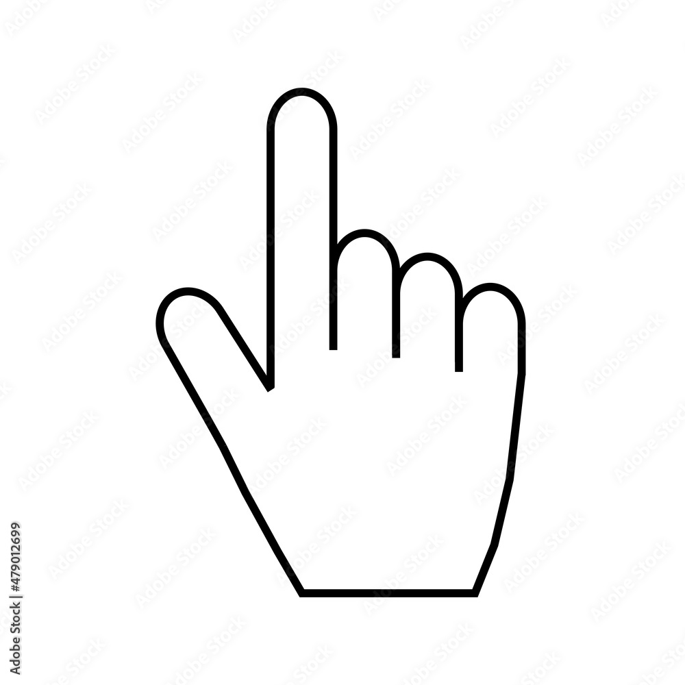 手のクリックアイコン