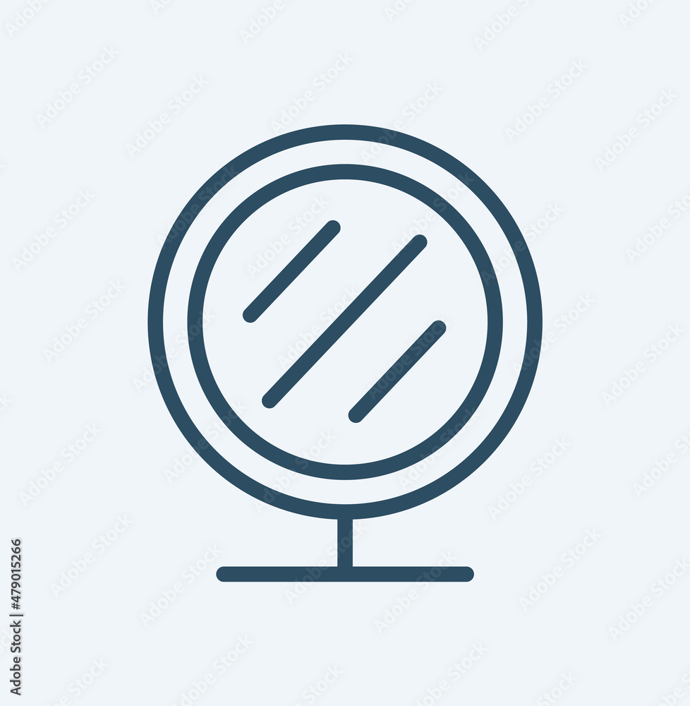 hand mirror icon vector from home decoration collection. Thin line hand mirror outline icon vector illustration. Linear symbol for use on web and mobile apps, logo, print media hand mirror icon vector from home decoration collection. Thin line hand mirror outline icon vector illustration. Linear symbol for use on web and mobile apps, logo, print media