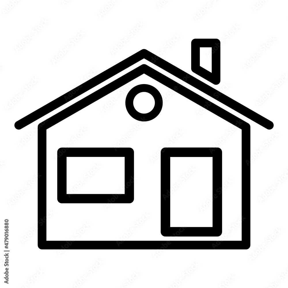 House Flat Icon Isolated On White Background House Flat Icon Isolated On White Background