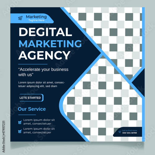 Degital Marketing Agency Social Media Post Template