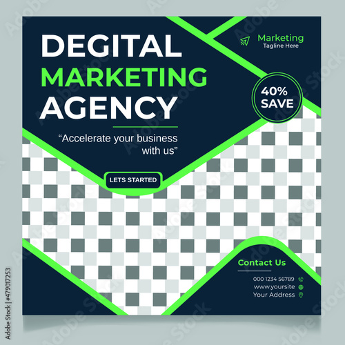 Degital Marketing Agency Social Media Post Template