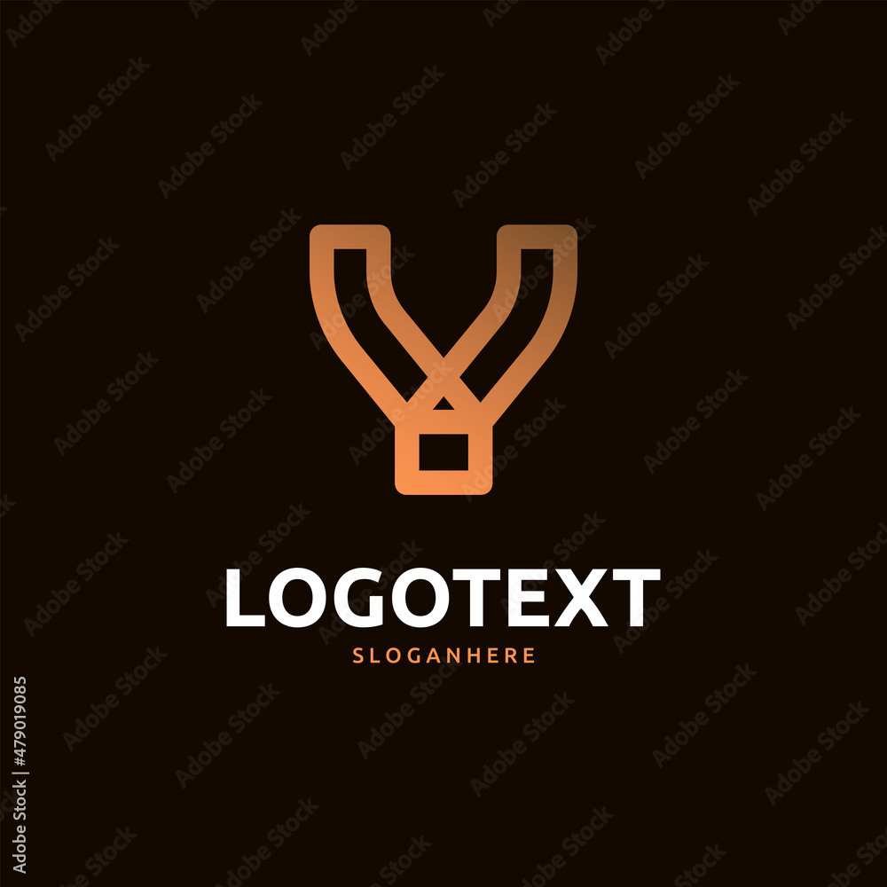 Y letter golden logo abstract design on dark color background. Y alphabet logo Y letter golden logo abstract design on dark color background. Y alphabet logo